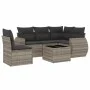 Garden sofa set 6 pieces and gray synthetic rattan cushions by , Garden sets - Ref: Foro24-3253719, Price: 439,61 €, Discount: %