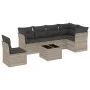Garden sofa set 7 pieces with light gray PE rattan cushions by , Garden sets - Ref: Foro24-3249551, Price: 502,40 €, Discount: %