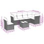 Garden sofa set 7 pieces with light gray PE rattan cushions by , Garden sets - Ref: Foro24-3249551, Price: 483,61 €, Discount: %