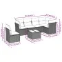 Garden sofa set 7 pieces with light gray PE rattan cushions by , Garden sets - Ref: Foro24-3249551, Price: 502,40 €, Discount: %