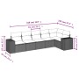 Garden sofa set 6 pieces and gray synthetic rattan cushions by , Garden sets - Ref: Foro24-3254929, Price: 428,38 €, Discount: %