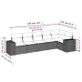 Garden sofa set 6 pieces and gray synthetic rattan cushions by , Garden sets - Ref: Foro24-3254929, Price: 437,43 €, Discount: %