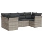 Gartensofagarnitur 6-teilig mit grauen Polstern aus synthetischem Rattan von , Gartensets - Ref: Foro24-3249951, Preis: 439,4...