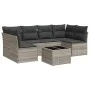 Garden sofa set 7 pieces with light gray PE rattan cushions by , Garden sets - Ref: Foro24-3249241, Price: 451,74 €, Discount: %