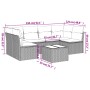 Gartensofagarnitur 7-teilig mit Polstern, helles graues PE-Rattan von , Gartensets - Ref: Foro24-3249241, Preis: 451,14 €, Ra...