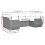 Garden sofa set 6 pieces and gray synthetic rattan cushions by , Modular outdoor sofas - Ref: Foro24-3221781, Price: 439,84 €...