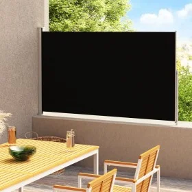 Retractable side awning for patio black 220x300 cm by vidaXL, Umbrellas - Ref: Foro24-313423, Price: 126,98 €, Discount: %