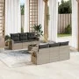 Garden sofa set 7 pieces with light gray PE rattan cushions by , Garden sets - Ref: Foro24-3219911, Price: 487,62 €, Discount: %