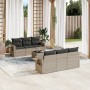 Set de sofás de jardín 7 pzas con cojines ratán PE gris claro de , Conjuntos de jardín - Ref: Foro24-3219911, Precio: 452,55 ...