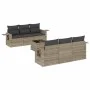 Garden sofa set 7 pieces with light gray PE rattan cushions by , Garden sets - Ref: Foro24-3219911, Price: 487,62 €, Discount: %