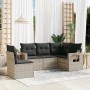 Set de sofás jardín y cojines 5 pzas ratán sintético gris claro de , Conjuntos de jardín - Ref: Foro24-3220171, Precio: 337,8...