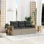 3-piece garden sofa set with gray synthetic rattan cushions by , Garden sets - Ref: Foro24-3219861, Price: 220,58 €, Discount: %