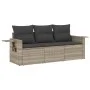 Set de sofá de jardín 3 pzas y cojines ratán sintético gris de , Conjuntos de jardín - Ref: Foro24-3219861, Precio: 220,20 €,...