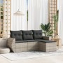 Set de sofás de jardín 4 pzas y cojines ratán sintético gris de , Conjuntos de jardín - Ref: Foro24-3221271, Precio: 283,02 €...
