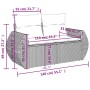 Set de sofás de jardín 4 pzas y cojines ratán sintético gris de , Conjuntos de jardín - Ref: Foro24-3221271, Precio: 283,02 €...