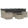 Garden sofa set 7 pieces with light gray PE rattan cushions by , Modular outdoor sofas - Ref: Foro24-3222321, Price: 506,70 €...