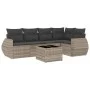 Set de sofás de jardín 6 pzas y cojines ratán sintético gris de , Conjuntos de jardín - Ref: Foro24-3221341, Precio: 432,39 €...