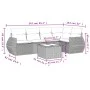 Garden sofa set 6 pieces and gray synthetic rattan cushions by , Garden sets - Ref: Foro24-3221341, Price: 433,60 €, Discount: %
