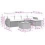Garden sofa set 6 pieces and gray synthetic rattan cushions by , Garden sets - Ref: Foro24-3221301, Price: 375,73 €, Discount: %