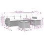 Gartensofagarnitur 6-teilig mit grauen Polstern aus synthetischem Rattan von , Gartensets - Ref: Foro24-3221301, Preis: 398,3...