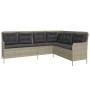 Gartensofa in L-Form mit Kissen aus hellem grauem PE-Rattan. von , Outdoor-Sofas - Ref: Foro24-369005, Preis: 364,82 €, Rabat...