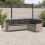 Gartensofa in L-Form mit Kissen aus hellem grauem PE-Rattan. von , Outdoor-Sofas - Ref: Foro24-369005, Preis: 364,82 €, Rabat...