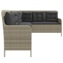 Gartensofa in L-Form mit Kissen aus hellem grauem PE-Rattan. von , Outdoor-Sofas - Ref: Foro24-369005, Preis: 364,82 €, Rabat...