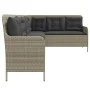 Gartensofa in L-Form mit Kissen aus hellem grauem PE-Rattan. von , Outdoor-Sofas - Ref: Foro24-369005, Preis: 360,96 €, Rabat...