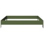 Arriate de acero verde oliva 100x100x18,5 cm de , Maceteros y jardineras - Ref: Foro24-851013, Precio: 38,60 €, Descuento: %