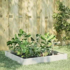 Arriate de acero blanco 100x100x26 cm by , Pots and planters - Ref: Foro24-851018, Price: 40,67 €, Discount: %