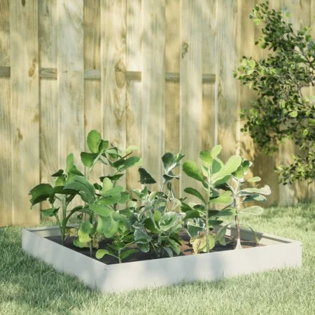 Beet aus weißem Stahl 100x100x26 cm von , Töpfe und Pflanzgefäße - Ref: Foro24-851018, Preis: 40,67 €, Rabatt: %