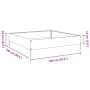 Beet aus weißem Stahl 100x100x26 cm von , Töpfe und Pflanzgefäße - Ref: Foro24-851018, Preis: 40,67 €, Rabatt: %