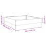 Beet aus weißem Stahl 100x100x26 cm von , Töpfe und Pflanzgefäße - Ref: Foro24-851018, Preis: 41,36 €, Rabatt: %