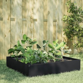 Arriate de acero negro 100x100x26 cm de , Maceteros y jardineras - Ref: Foro24-851024, Precio: 52,91 €, Descuento: %