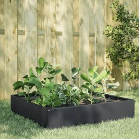 Anthrazitgraues Stahlbeet 100x100x33,5 cm von , Töpfe und Pflanzgefäße - Ref: Foro24-851026, Preis: 54,91 €, Rabatt: %