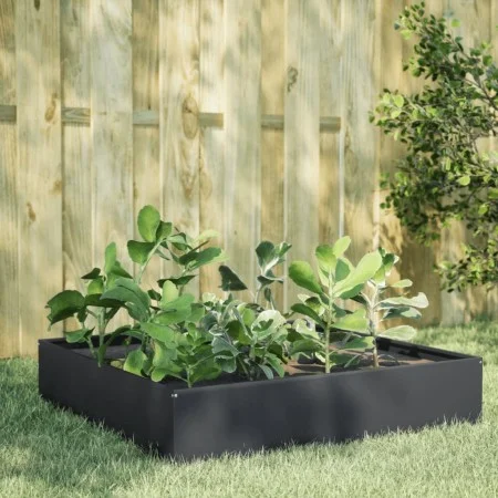Arriate de acero gris antracita 100x100x33,5 cm by , Pots and planters - Ref: Foro24-851026, Price: 55,91 €, Discount: %