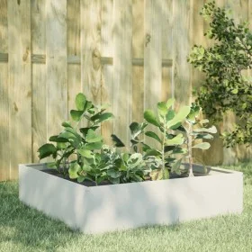 Weißes Stahlbeet 100x100x25 cm von , Töpfe und Pflanzgefäße - Ref: Foro24-851032, Preis: 55,96 €, Rabatt: %