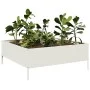 Arriate de acero blanco 100x100x25 cm by , Pots and planters - Ref: Foro24-851032, Price: 55,96 €, Discount: %