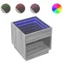 Mesa de centro con Infinity LED gris Sonoma 50x50x50 cm by , Nightstands - Ref: Foro24-3284089, Price: 84,60 €, Discount: %