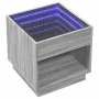 Mesa de centro con Infinity LED gris Sonoma 50x50x50 cm by , Nightstands - Ref: Foro24-3284089, Price: 84,60 €, Discount: %