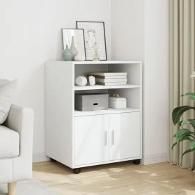 Rollschrank aus weißem Ingenieurholz 60x48x81 cm von , Aktenschränke - Ref: Foro24-853164, Preis: 80,96 €, Rabatt: %