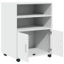 Armario con ruedas madera de ingeniería blanco 60x48x81 cm by , Filing cabinets - Ref: Foro24-853164, Price: 82,22 €, Discoun...