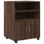 Armario con ruedas madera ingeniería marrón roble 60x48x81 cm by , Filing cabinets - Ref: Foro24-853170, Price: 89,69 €, Disc...