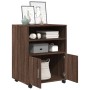 Armario con ruedas madera ingeniería marrón roble 60x48x81 cm by , Filing cabinets - Ref: Foro24-853170, Price: 89,69 €, Disc...