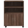 Armario con ruedas madera ingeniería marrón roble 60x48x81 cm by , Filing cabinets - Ref: Foro24-853170, Price: 89,69 €, Disc...