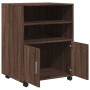 Armario con ruedas madera ingeniería marrón roble 60x48x81 cm by , Filing cabinets - Ref: Foro24-853170, Price: 89,69 €, Disc...