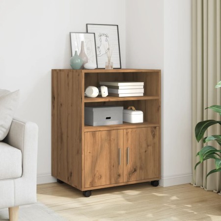Armario con ruedas madera ingeniería roble artisian 60x48x81 cm de , Armarios archivadores - Ref: Foro24-853172, Precio: 91,8...