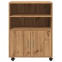 Armario con ruedas madera ingeniería roble artisian 60x48x81 cm de , Armarios archivadores - Ref: Foro24-853172, Precio: 91,8...
