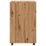 Engineered oak wood artisan wardrobe with wheels, 60x48x81 cm. by , Filing cabinets - Ref: Foro24-853172, Price: 90,25 €, Dis...