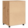 Armario con ruedas madera ingeniería roble artisian 60x48x81 cm de , Armarios archivadores - Ref: Foro24-853172, Precio: 91,8...